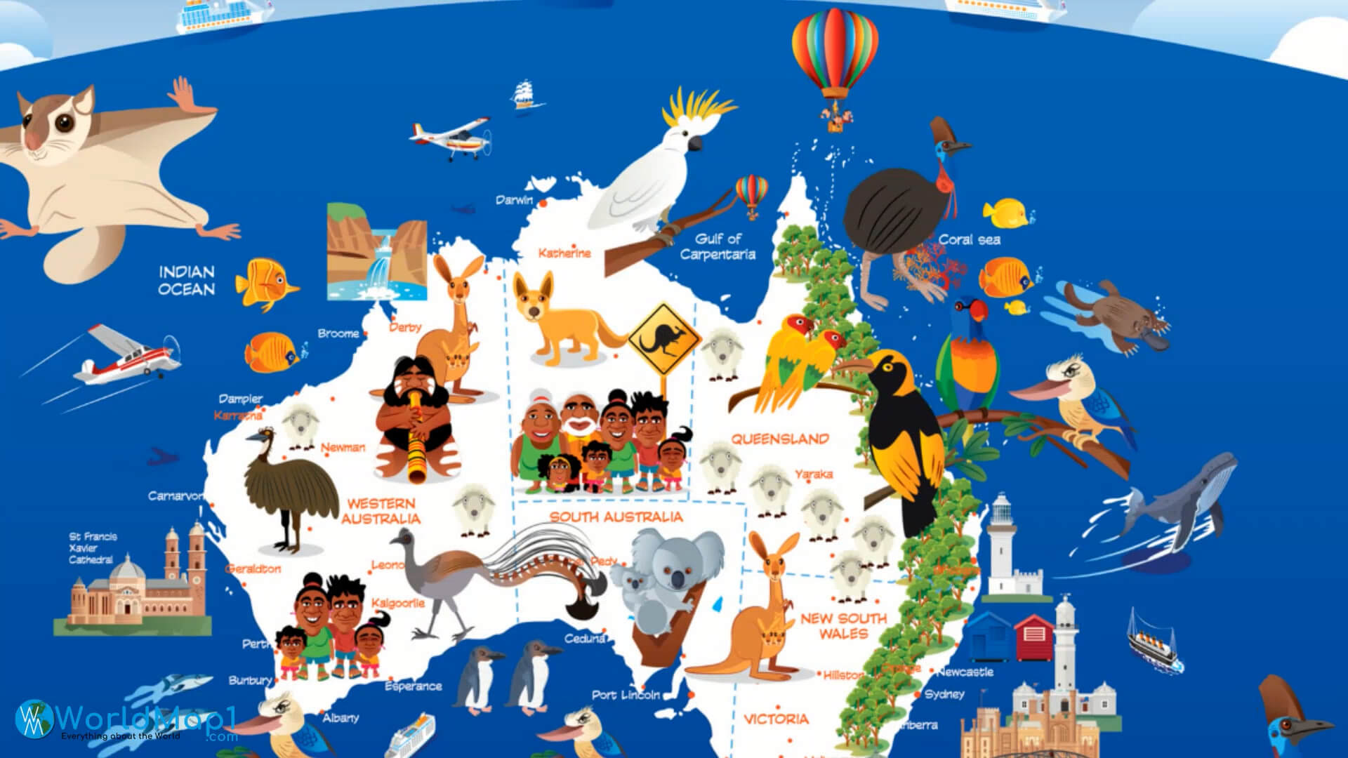 Australia Animals Map